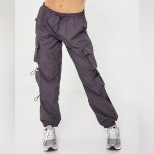 Garage Gray Chloe Nylon Parachute Pants in XS